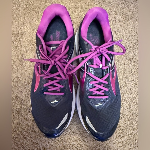 Brooks Ravenna 8 Running Shoes Women’s Size 10 Black Diva Pink Plum Caspia EUC - Picture 7 of 10